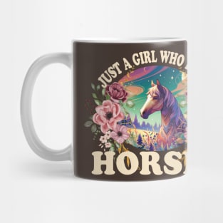 Ride in Style: Just a Girl Who Loves Horses - Equestrian Tee Mug